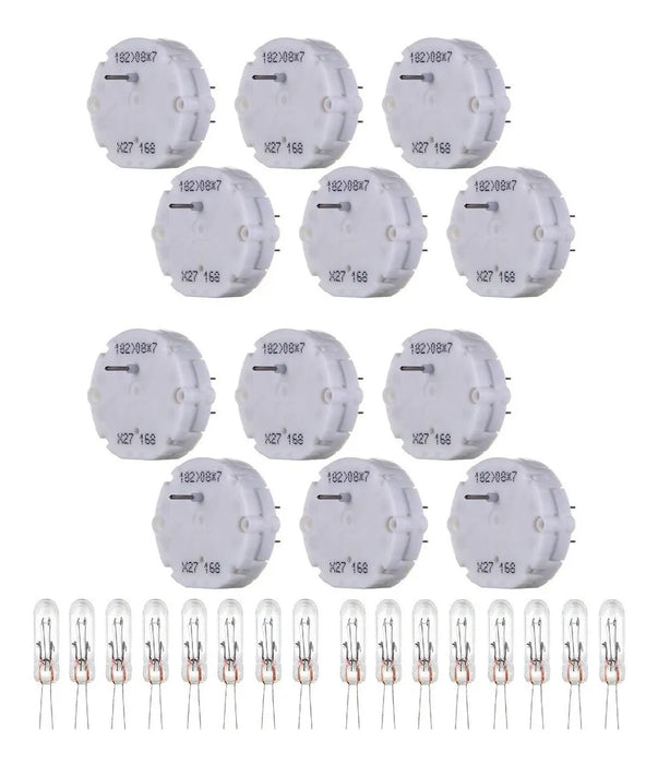 Kit de 12 Motores Stepper para Tablero de Chevrolet Silverado (Modelos X27.168) + Focos 14101
