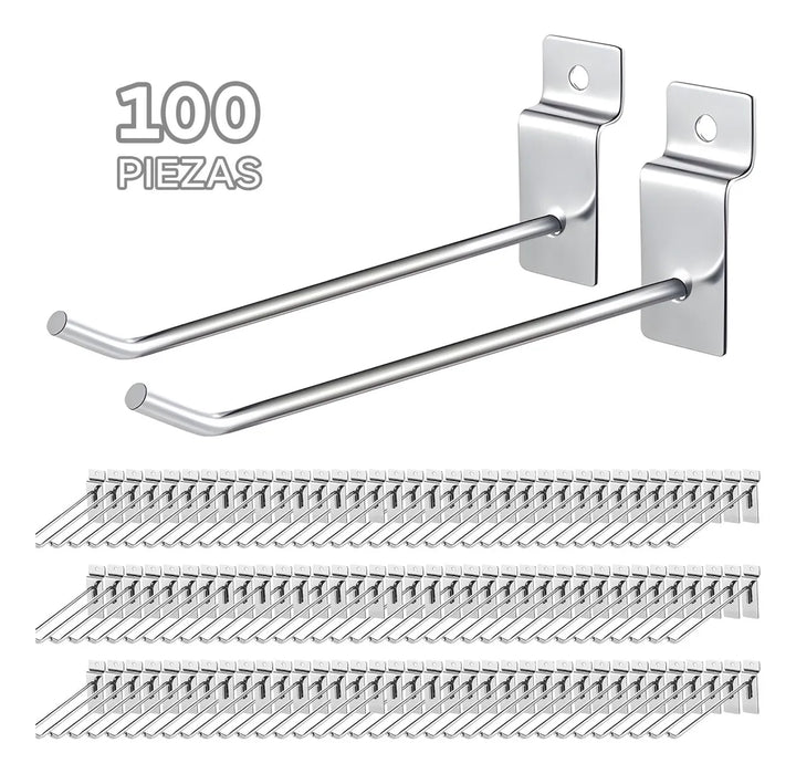 100 Pcs Gancho Blister Panel Ranurado Exhibipanel 15 Cm GRADO B