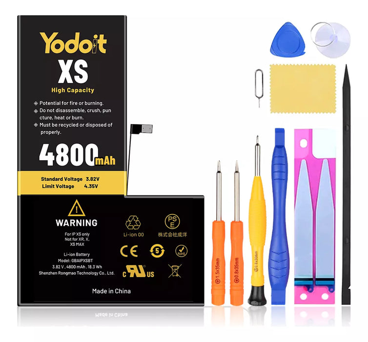 BATERIA PILA PARA IPHONE XS YODOIT ALTA CAPACIDAD CON KIT grado b