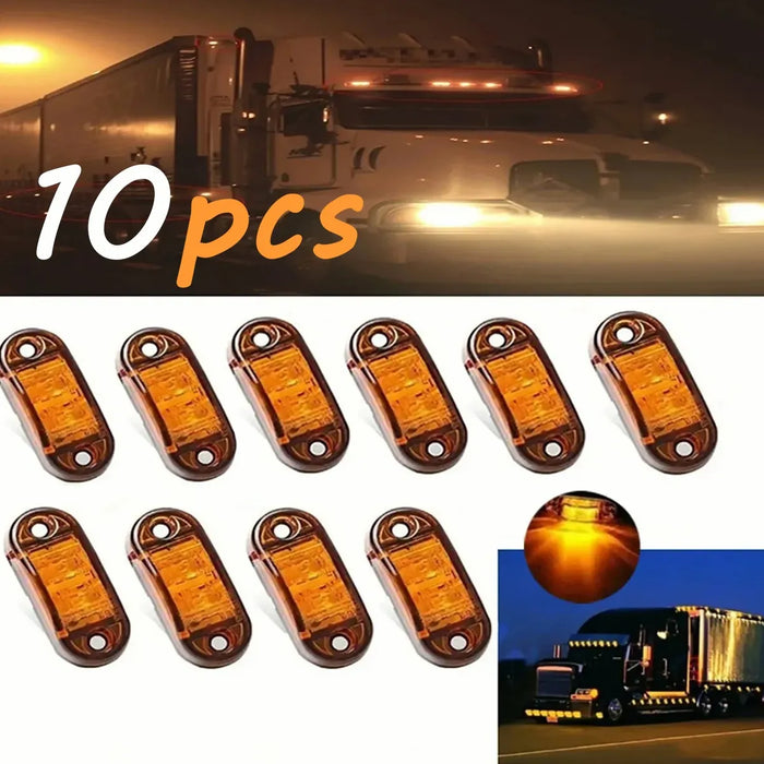 Paquete de 10 Luces Laterales LED de Marcador, Ámbar de 12V 9293