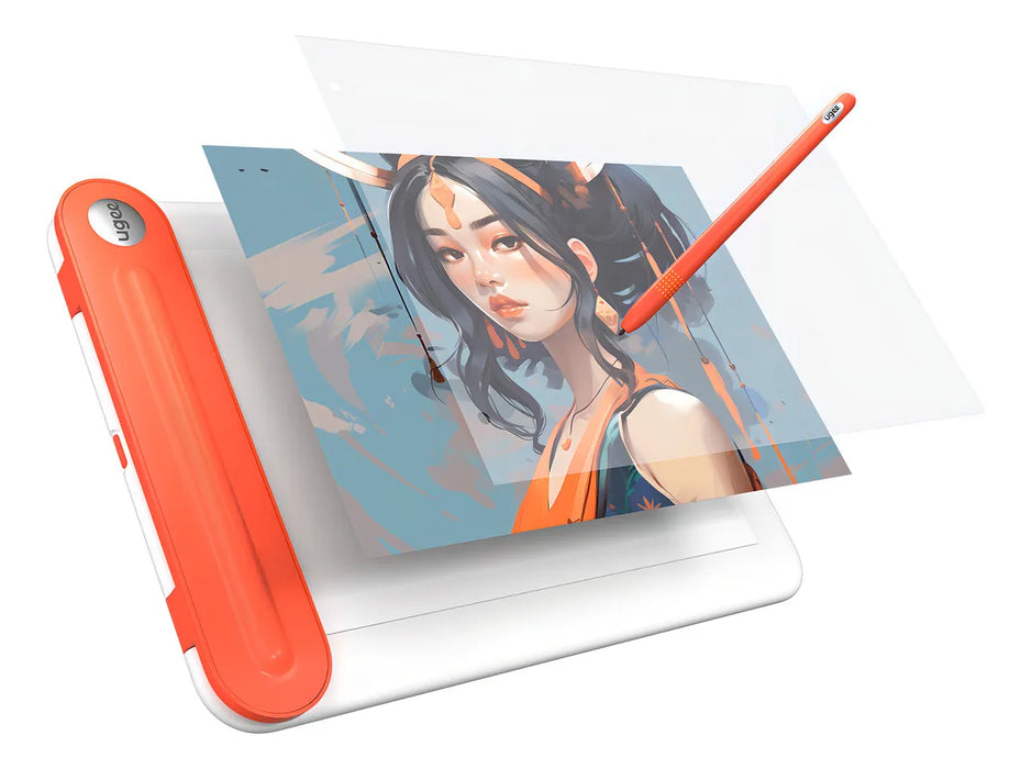 Tableta Gráfica Inalámbrica 8.5 X 6 Pulgadas Q8w Tableta de Dibujo Gran Superficie 8192 Niveles Sin Batería Tableta Gráfica Para Windows Mac Os Chrome Os Android GRADO A