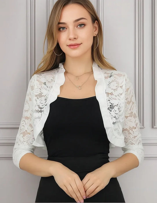 Blusa Mujer Cardigan manga larga victray evening lace