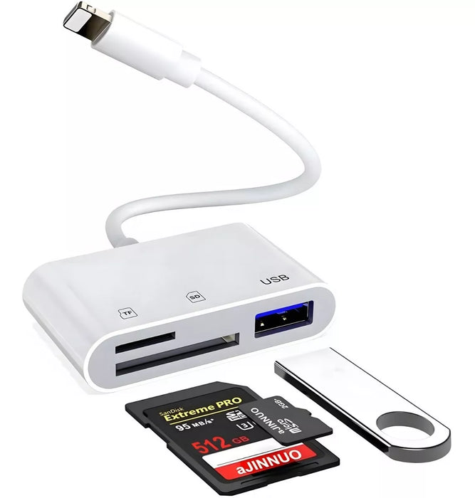 adaptador otg usb 3, 0 3 en 1, compatible con iphone GRADO B