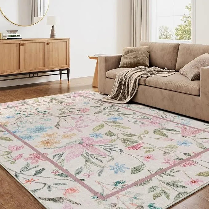 180x270cm Alfombra Decorativa Sala Estilo Moderno Floral