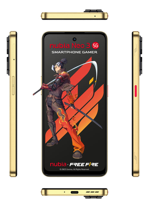 Nubia Neo 3 5g 256gb 8gb 120hz 6.8 Pulgadas 6000mah 50mp Ai Cam Altavoces Dobles Estéreo Con Dts Dorado Dorado