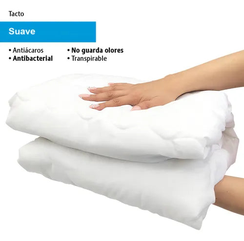 Protector Cubre Colchón King Size Spring Air Comfort Basic 100% Impermeable, Acolchado, Hipoalergénico, Antiácaros, Antibacterial, Transpirable, Ajustable Hasta 45 GRADO B Cm De Altura Grado B