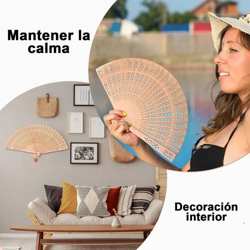 50 Abanicos De Madera Eventos Boda Fiesta Mayoreo Económico Grado B