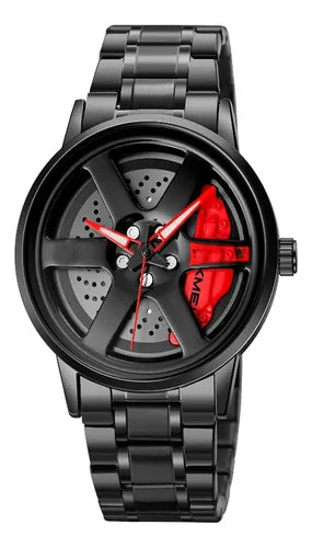 RELOJ YAZOLE RIN DE AUTO DEPORTIVO GIRATORIO ACERO INOX
