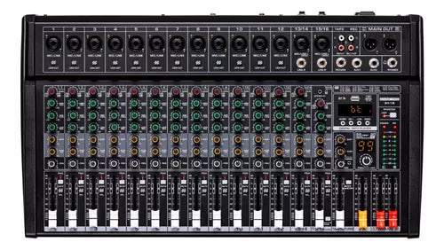 Onax Pro Sx 16 Ch Mezcladora Amplificada Audio Fx Bt Usb +48