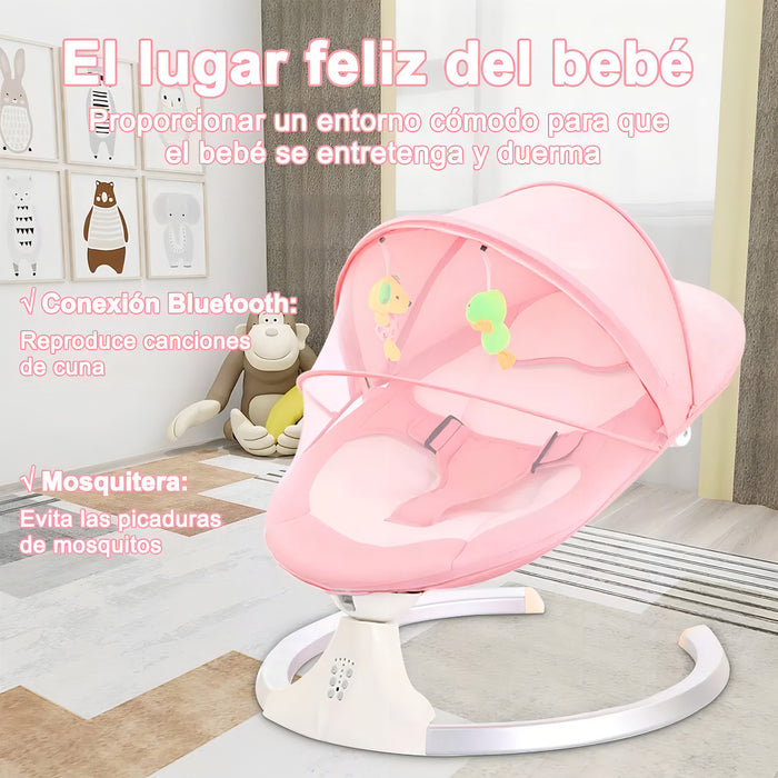 Banna Mecedora Eléctrica Para Bebé De Musical Con Mosquitera 5 GRADO B