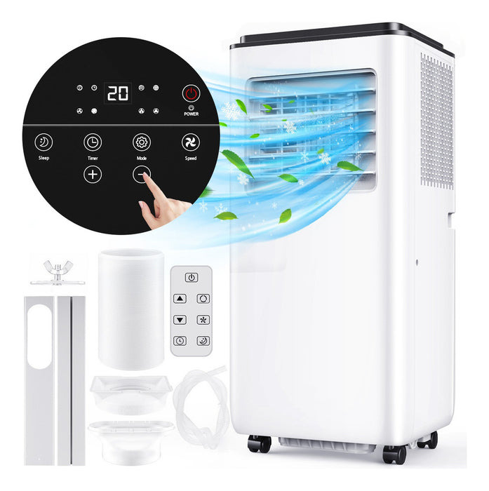 Aire Acondicionado Portátil 8000btu/h Con Deshumidificación Y Control Remoto 24h Temporizador 3 Modos Y Modo De Sueño 3 Velocidades Refrigerante R32 Coyivi GRADO B