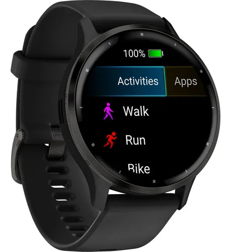 Reloj Garmin Venu 3 Oxímetro Smartwatch Negro 45mm Diseño De La Correa Quick Release GRADO A