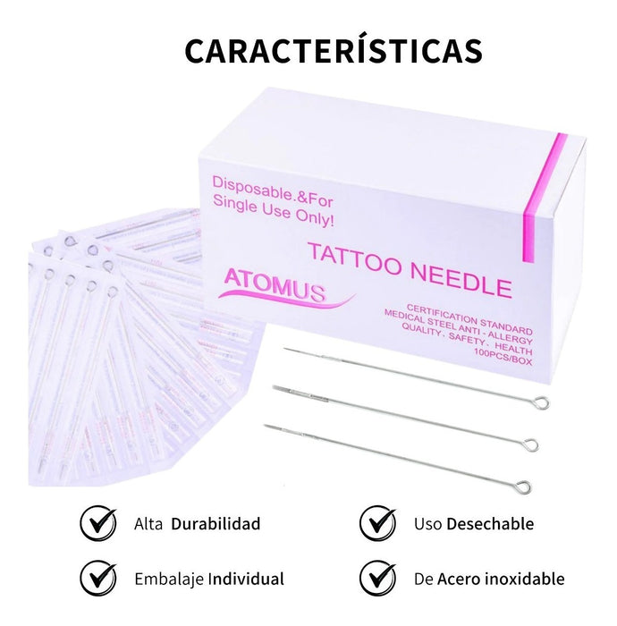 Kit de agujas para tatuar atomus surtidas GRADO B