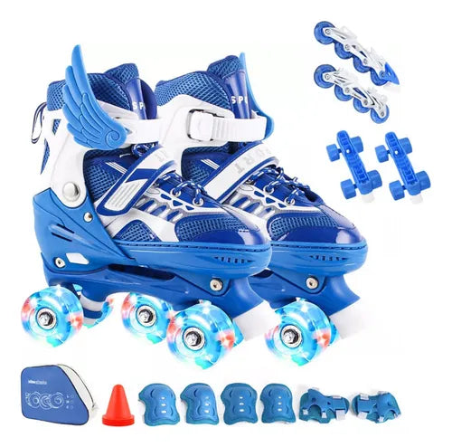 Patines de Cuatro Ruedas Línea Paralelos Ajustables TALLA 39-42 2 EN 1 GRADO B