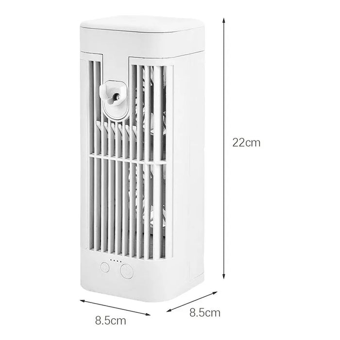 VENTILADOR DE AIRE ACONDICIONADO PORTATIL 2400MAH+LUZ