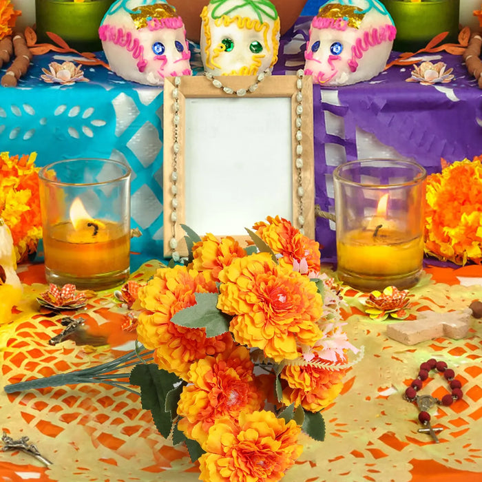 Ramos Cempasuchil Artificial Flores Decorativas GRADO A