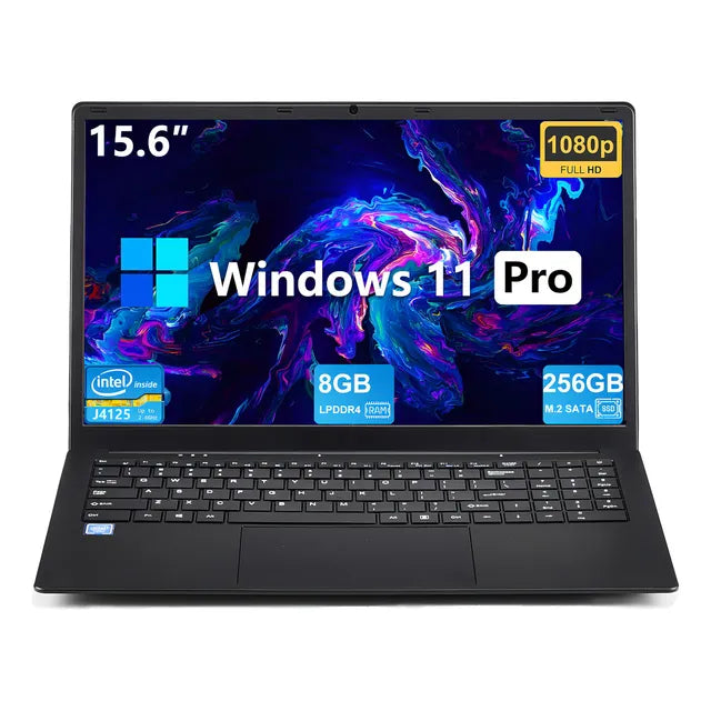 Laptop Gunfrose Mallbook 15.6 Intel Celeron 8gb De Ram 256gb Ssd 4k Win 11 Pro Color Negro 15.6 1 GRADO A