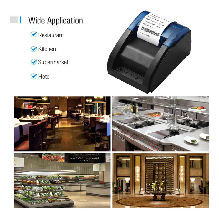 IMPRESORA TERMICA POS USB/BLUETOOTH DE 58 MM PARA RECIBOS