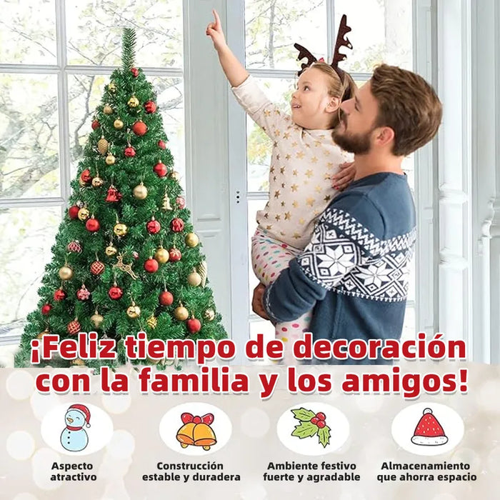 Arbol Pino Navidad 2.1 M Artificial Verde Desmontable