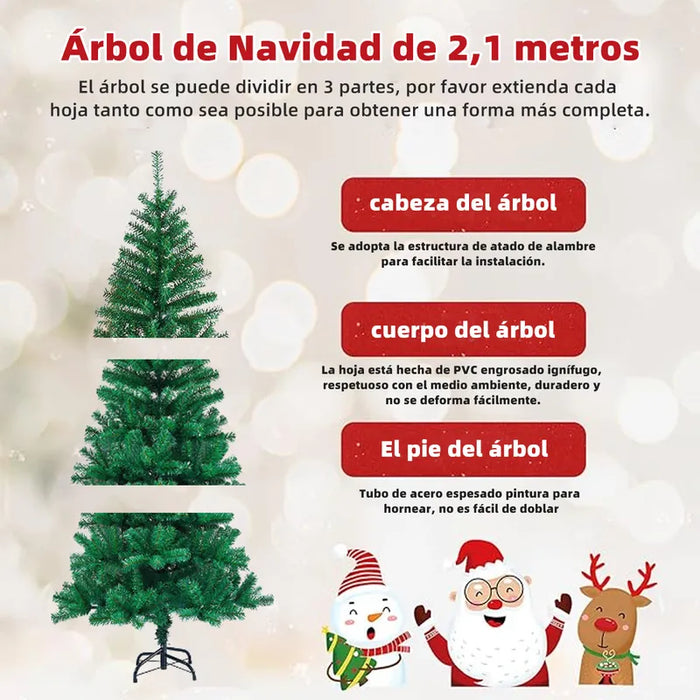Arbol Pino Navidad 2.1 M Artificial Verde Desmontable