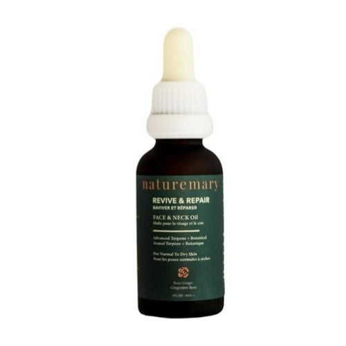 Naturemary Revive and Repair Face and Neck Oil - Hydrating Face Serum - Brightens, Smoothens, and Evens Complexion - Boosts Collagen - 30 ml GRADO B