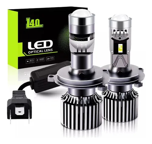 Kit Faro Led H4 H7 H11 9005 9006 Mini Proyector Lupa,32000lm 2