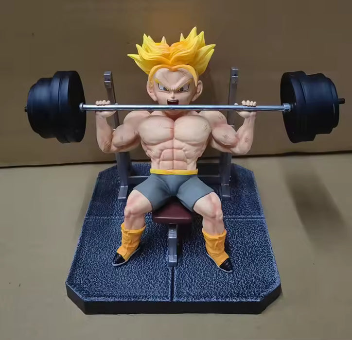 Figura de accion trunks ssj haciendo ejercicio Dragon ball z GRADO B