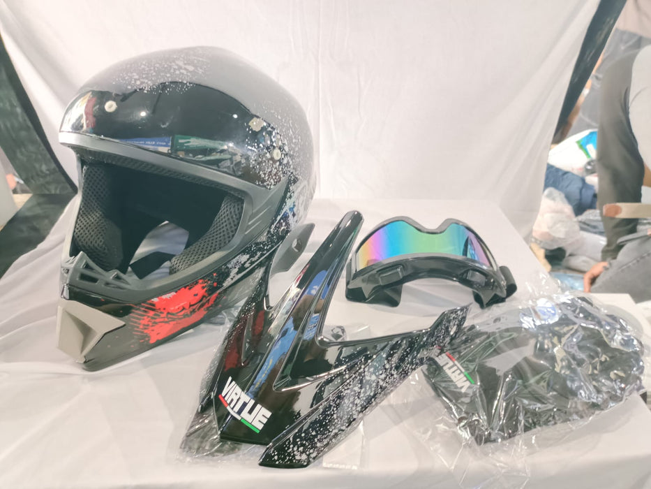 Casco Para Motocicleta Con Visor Protector Certificacion Ce GRADO A