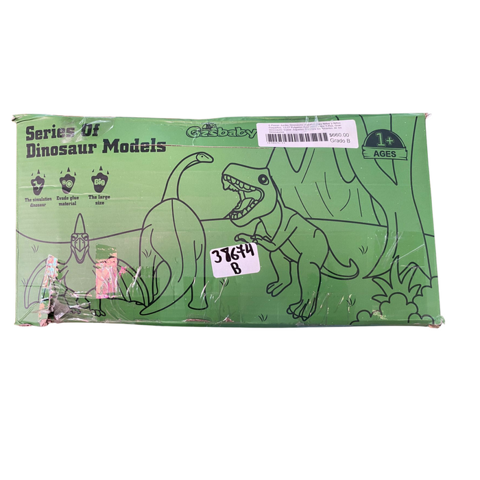 6 piezas jumbo dinosaurio juguetes para niños y niños pequeños - Grado B