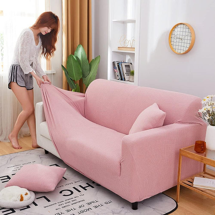 Funda de silla y sofa elastica color rosa grado A