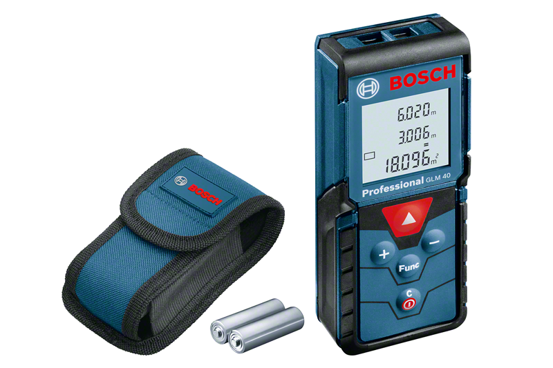 MEDIDOR LASER BOSCH GLM 40 ALCANCE 40M CON ESTUCHE Grado A