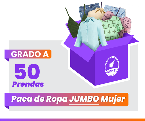 Paca de Ropa Jumbo para Mujer - Grado A (50 prendas) - TiendaKomet México