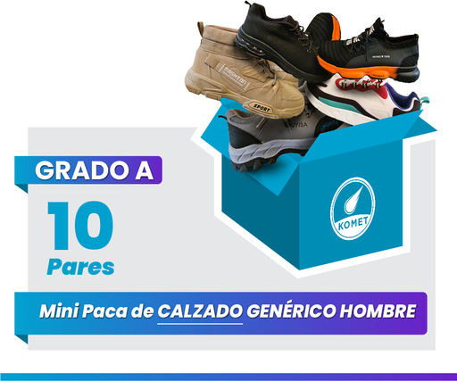 Mini Paca de Zapato Genérico para Hombre - Grado (A) 10 pares de calzado - TiendaKomet México