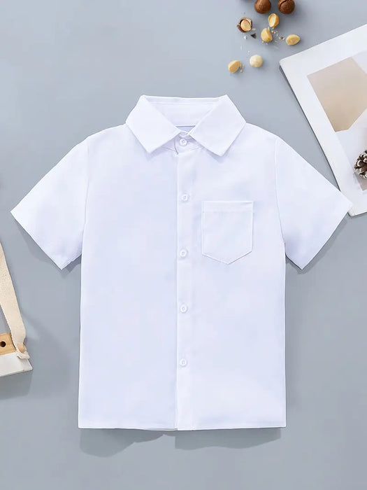 camisa escolar blanca manga corta uniforme talla 4