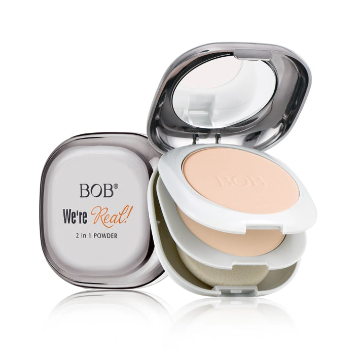 BOB 2 IN 1 FACE POWDER | POLVO COMPACTO 2 EN 1 | ACABADO MATE NATURAL | GRADO A