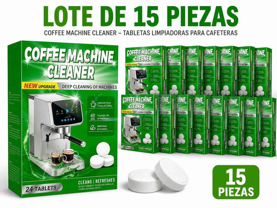 ✨☕ TABLETAS DE LIMPIEZA Y DESCALCIFICACION PARA CAFETERAS 15 PZAS GRADO B ✨☕