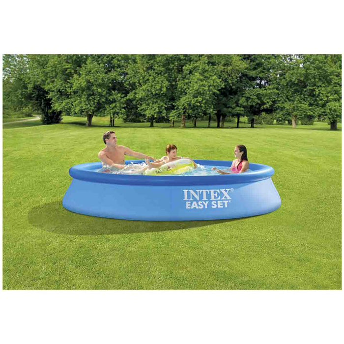 ALBERCA PISCINA INFLABLE EASY SET 305 X 61CM + BOMBA INTEX TAMANO GRANDE REDONDA COLOR AZUL GRADO B