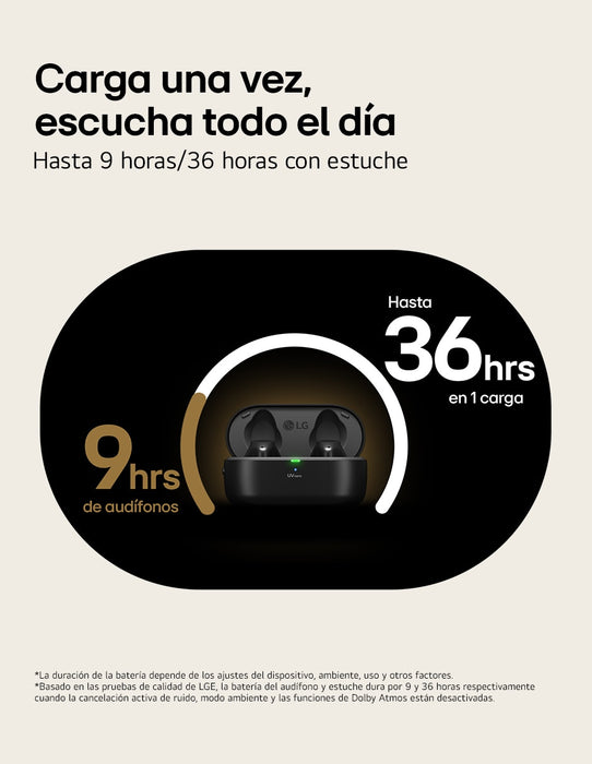 LG Tone Free T90s Con Dolby Atmos Blanco Grado A