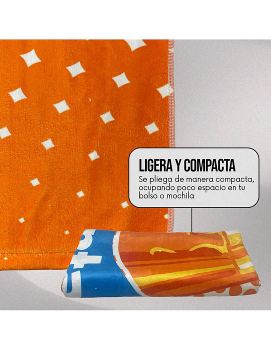 Toalla de playa Sarosa Fanta Naranja de microfibra 152X78 cm Grado A