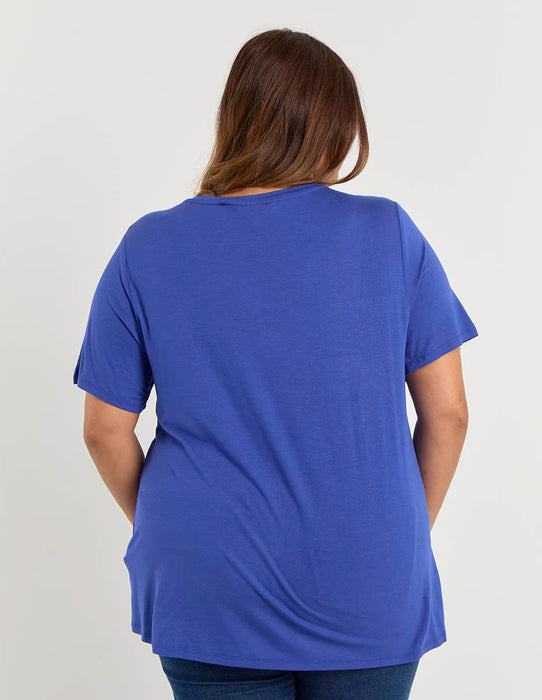 blusa casual maria bela modelo charlotte azul TALLA L GRADO A