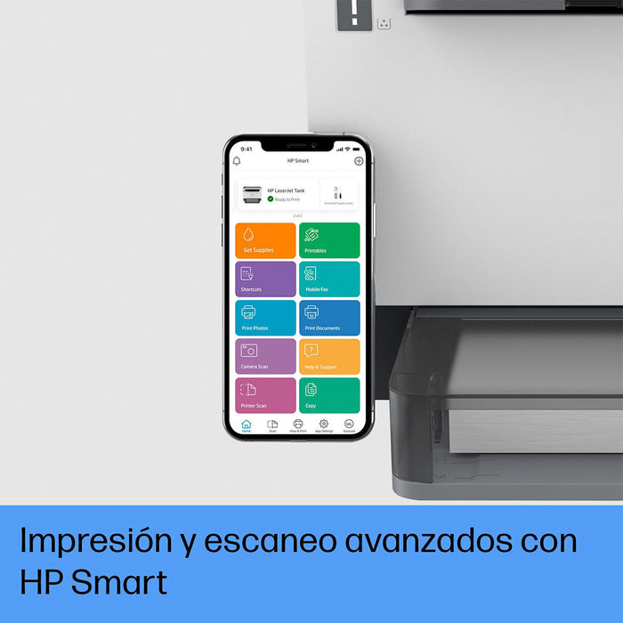 IMPRESORA HP LASERJET TANK MFP 1602W WI-FI DÚPLEX ADF MULTIFUNCIONAL LÁSER BLANCO Y NEGRO COPIA ESCÁNER IMPRESIÓN AUTOMÁTICA IDEAL OFICINA 2R3E8A GRADO A