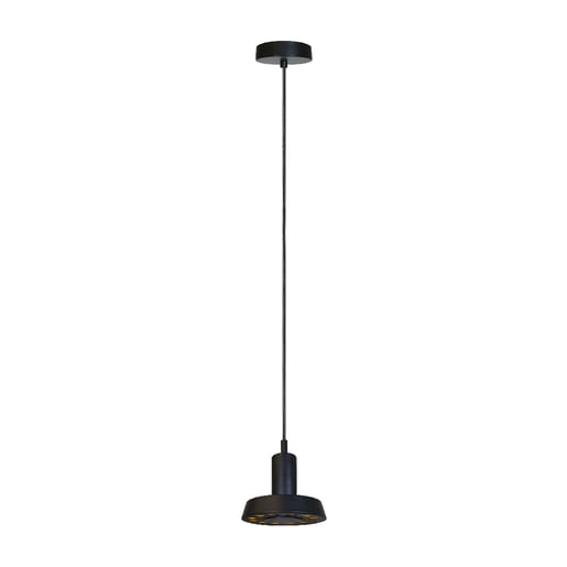 LÃ¡mpara Colgante Negra Led Metal 1.50m 15w Luz CÃ¡lida Negro