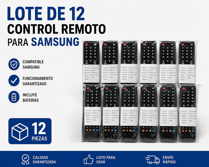 📺 LOTE 12 CONTROL REMOTO SAMSUNG TV LED / LCD / HD / 3D 🔥 GRADO B
