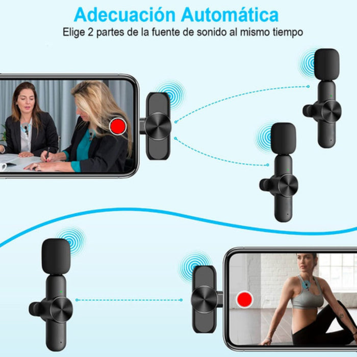 2 Microfonos Lavalier Inalambricos Para iPhone/android/iPad GRADO B