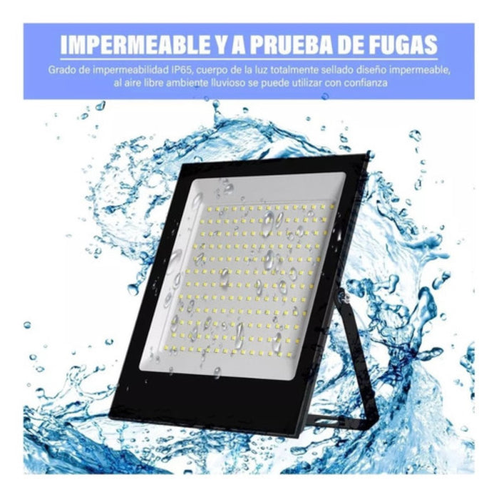1O REFLECTORES LED 100W SLIM IP66 LED ALTA POTENCIA ULTRA DELGADO NEGRO BLANCO FRÍO GRADO B