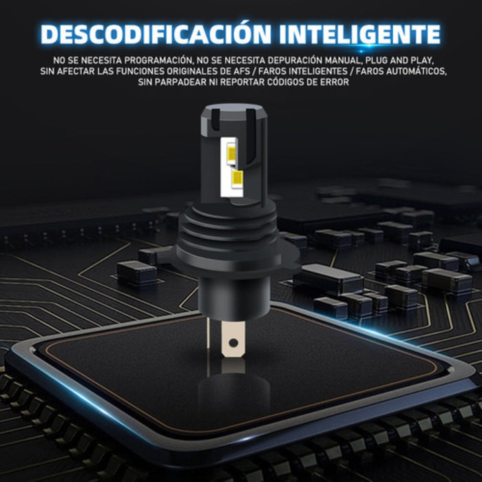 Kit De Faros Led H4 Luz Alta Y Baja 22000lm 6500k Csp 7858