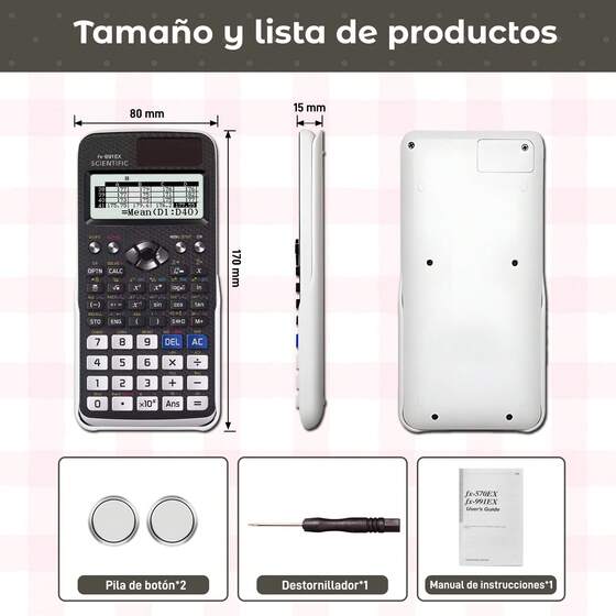 CALCULADORA CIENTIFICA Y INGENIERIA FX99 1ex 552 FUNCIONES GRADO B