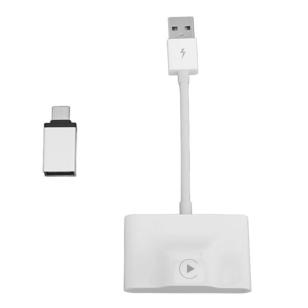 adaptador carplay inalámbrico blanco auto dongle para iphone591 GRADO B