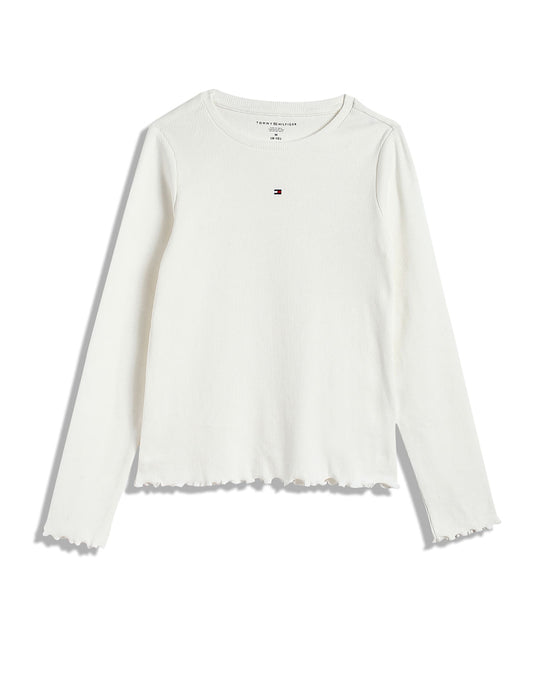 BLUSA PARA NIÑA TOMMY HILFIGER, BLANCA TALLA 6
