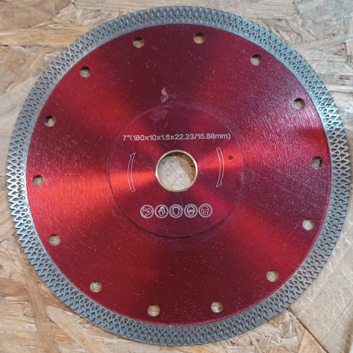 HOJA DE SIERRA DIAMANTADA SUPERFINA PARA PORCELANA DE 7 PULG GRADO B